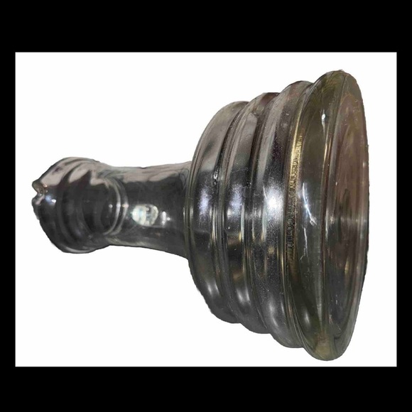 Mid Century Modern Clear Spiral Hand Blown Art Glass Water Pitcher 9” - Picture 11 of 15